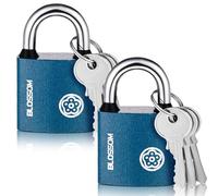 Invalidism 2 Pcs Iron Padlock With 3 Keys, 50 MM Heavy Duty Weatherproof Outdoor Lock for Shed, Warehouse, Fence, Garage, Garden, Gym Locker