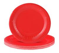 Invalidism 20 Pcs 7" Red Paper Plates for Dinner and Dessert,Disposable Plates Party Supplies Pack for Graduation Holiday Wedding Birthday Party Baby Shower Decorations,Red