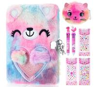 Invalidism Bear Secret Diary for Girls, Kids Stationary Sets Girls Stationary Sets for Girls Secret Diary with Lock and Pen Girls Stationary Gift Sets for 6-13 Year Old Girls Notebooks for Girls