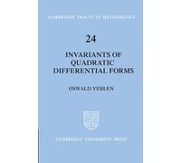 Invariants Quadratic Diffl: 24 (Cambridge Tracts in Mathematics, Series Number 24)