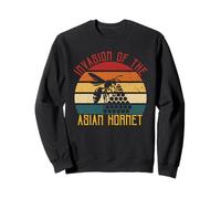 Invasion Of The Asian Hornet Beehive Bees Vintage Sunset Sweatshirt