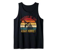 Invasion of The Asian Hornet Beehive Bees Vintage Sunset Tank Top