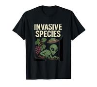 Invasive Species Alien UFO Grapevine Space Humor T-Shirt