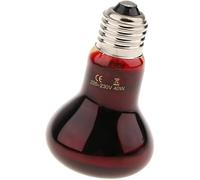 INVEES 40/50/60/75/100W Infrared Basking Spot Lamp Single Max Heat Reptile Red Bulb Light (40W)