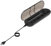 INVEES ABS Portable Electric Toothbrush Charger Charging Case for Philips Sonicare DiamondClean (Black 1m USB Cable)