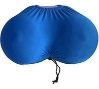 INVEES Boobs Breasts Pillow Cushion Ergonomic Breast Latex Chest Cushion, With Pillowcase Memory Foam Sleep Pillow, For Party ＆ Birthday Gift - 29x20x14CM (Blue)