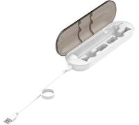 INVEES Portable Electric Toothbrush Charger Case for Philips Sonicare Diamond-Clean (White, 1m USB Cable)