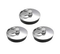 INVEES Rubber Sink Stopper Drain Plug Fit 34-37mm with Ring for Bath Kitchen Bathroom 3 Pcs