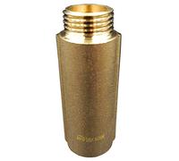 Invena 1/2" BSP (15mm) Pipe Thread Extension Female x Male Cast Iron Brass - 60mm long