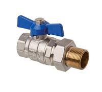 Invena 1/2 Bsp Heavy Duty Plumbing Ball Valve Blue Butterfly Handle Fxm