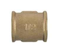 Invena 1/2 Inch Pipe Coupler Fittings Female X Female Brass Joint Union
