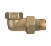 Invena 1/2 Inch Threaded Pipe Joint Union Elbow Fittings Female X Male Brass