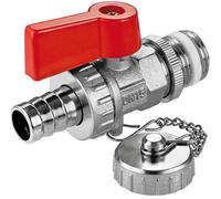 Invena 1/2 Inch Water Drain Valve Tap With Garden Hose Plug Chromed Brass
