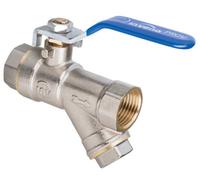 Invena 1/2 Inch Water Flow Rate Ball Valve With Strainer Female