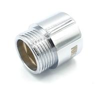 Invena 20mm X 3/4 Inch Pipe Thread Extension Female X Male Chrome Brass
