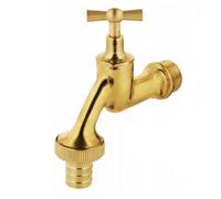 Invena 3/4 Inch Garden Tap Brass Polished Outdoor Valve Nice Looking
