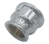 Invena 3/4X1/2 Inch Pipe Connection Reduction Female Fittings Coupler Chrome