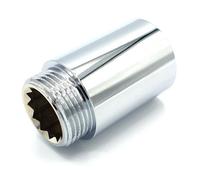 Invena 40mm X 3/4 Inch Thread Extension Female X Male Chrome Brass