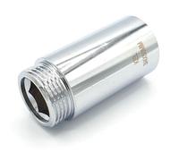 Invena 50mm 3/4 Inch Pipe Thread Extension Female X Male Chrome Brass