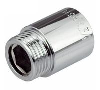 Invena 50mm X 1/2 Inch Pipe Thread Extension Female X Male Chrome Brass