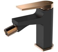 Invena Black/rose Gold Brass Bathroom Bidet Faucet Mixer Tap + Click-Clack Plug