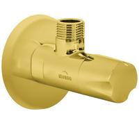 Invena Gold Brass 1/2" X 3/8" Bsp Basin Hose Valve Water Tap Cut-Off