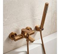 Invena Wall Mounted Bath Tap Copper Bronze Neri Plus With Shower