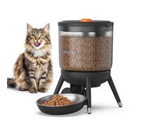 Invengo Automatic Cat Feeder with Timer, 3L Visible Hopper, One-Touch Feeding, Dual Power Supply, Anti-Bug Design - Automatic Cat Feeder for Cats & Small Dogs