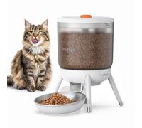Invengo Automatic Cat Feeder with Timer, 3L Visible Hopper, One-Touch Feeding, Dual Power Supply, Anti-Bug Design - Automatic Cat Feeder for Cats & Small Dogs