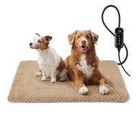 INVENHO Extra Large Pet Heating Pad, Adjustable Temperature Waterproof Dog Cat Heating Pad with Timer, Electric Pet Heated Mat