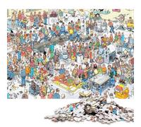 Invention Expo Bustle Wooden Jigsaw Puzzles Adults Fun 500 Pieces Education Game Decoration Stress Relief Toy Intellectual Game Relaxation And Intelligence 500pcs (52x38cm)