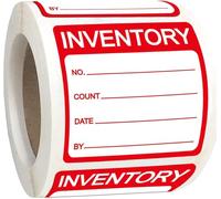 Inventory Labels Inventory Organizer Stickers 2 x 2 Inch - Inventory Control Label Color Coding Inventory Label for Marking, Organizing, Notating Inventory Items 500 Pcs/Roll (2x2 inch, Red)