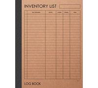 Inventory List Log Book: 120 pages , 8.5 x 11 inches ( large size ) , Brown craft paper style cover : Simple Inventory Log Book for Home Based Small Business, Small Offices, Personal Project