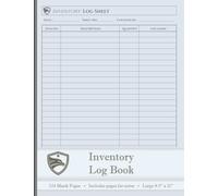Inventory Log book for small business and personal home use | Easy to use Stock Management Journal | 124 Log Sheets with additional pages at the back ... Light Blue Cover | Small Business Stationary