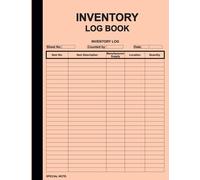 Inventory Log Book: Track your inventory to improve efficiency of operation | Small Business Or Personal