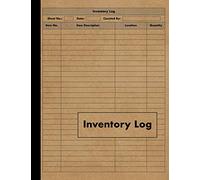 Inventory Log: Large Inventory Log Book - 120 Pages for Business and Home - Perfect Bound