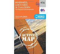Explorer Active 416 Inverness, Loch Ness & Culloden Map With Digital Version - Orange, Orange One Size