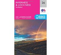 Landranger 26 Inverness & Loch Ness, Strathglass Map With Digital Version - Pink, Pink One Size