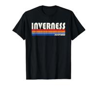 Inverness Scotland Retro 70s 80s Style Value Graphic T-Shirt, Men, Black, S