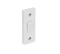 Invero 1 Gang 1 Way Electric Architrave Narrow Light Switch White Rocker 10 Amp