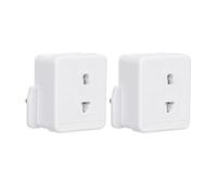 Invero® 2x Pack of Shaver Adaptor UK 3 Pin to 2 Pin Socket Plug Fuse ideal for Electric Toothbrush, Bathroom Shaving and more - White