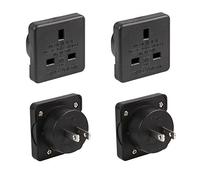 Invero® 2x Pack of UK to USA US America Canada Tourist Travel Plug Power Mains Adaptor - Black