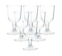 Invero 36 Pack of Wine Glasses 125ml - Multi-Use Clear Plastic Wine, Prosecco, Champagne or Drinks Glass for all Occasions - BBQs, Garden Parties, Birthdays, Daily Use and more