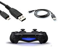 Invero® 3M Micro USB Charger Cable for Playstation 4 PS4 Dualshock 4 Wireless Controller via Bluetooth or Wifi, Features LED Indicator - Play And Charge