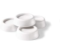 Invero 4 Pack of Universal Appliance Anti Vibration Non-Slip White Rubber Feet Pads - Ideal for all Washing Machines, Tumble Dryers and Dishwashers - (64mm x 57mm x 45mm)