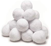 Invero 40 Pack of Soft Fake White Elf Christmas Snowballs - Ideal Display for Xmas Trees, Home Decoration, Children’s Indoor Snow Fights, Festive Countdown Fun and more