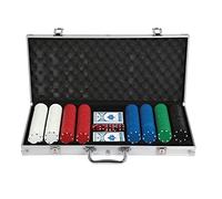Invero 400 Piece Classic Deluxe Poker Set - 4g Coloured Chips, Dices and Cards - Fun Family Friends Portable Casino Games Night with an Aluminium Case