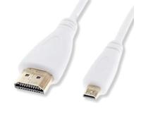 Invero® 5M High Speed HDMI to Micro HDMI Cable V1.4a Compatible Full Ultra 4K HD Resolution Supports 3D Ethernet ideal for Tablets Smartphones Camcorders Cameras etc - White