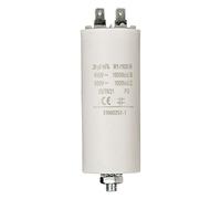 Invero Cylinder Shaped Run Motor Pump Capacitor 20.0uf - 450V Earthed - Dimensions: 40 x 95 mm - White