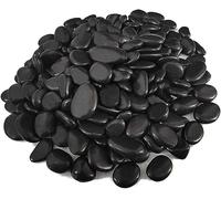 Invero Decorative Black Polished Small Pebbles - Ideal Stones for Table Décor, Pots, Vases, Garden Decoration, Weddings, Aquariums and more - 1kg Bag